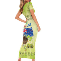New Zealand Kiwi Family Matching Short Sleeve Bodycon Dress and Hawaiian Shirt I Just Really Like Kiwis