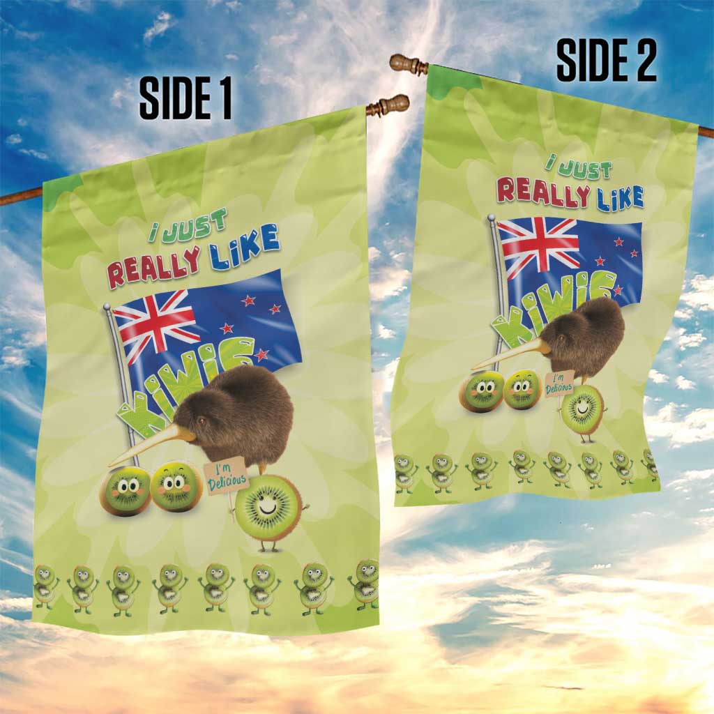 New Zealand Kiwi Garden Flag I Just Really Like Kiwis DT04 - Polynesian Pride