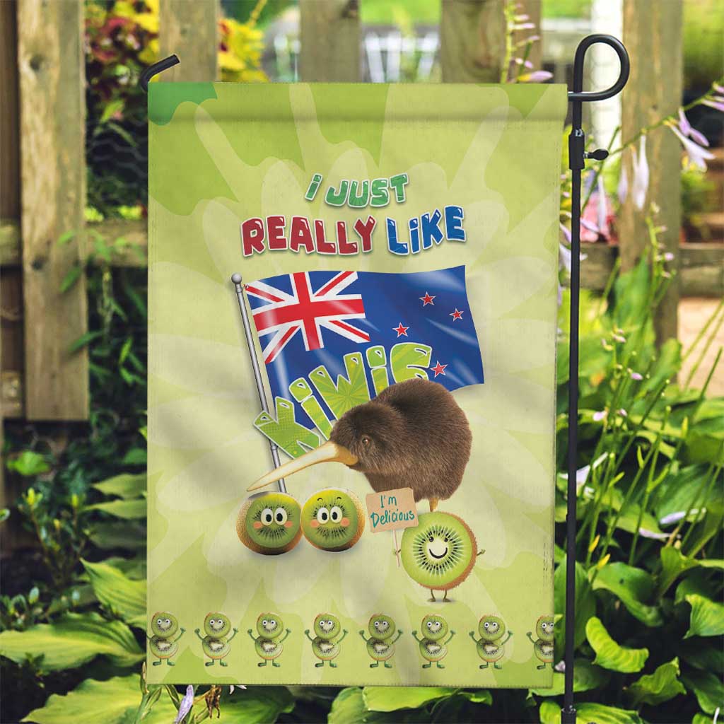 New Zealand Kiwi Garden Flag I Just Really Like Kiwis DT04 Garden Flag Green - Polynesian Pride