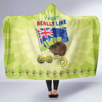 New Zealand Kiwi Hooded Blanket I Just Really Like Kiwis DT04 One Size Green - Polynesian Pride