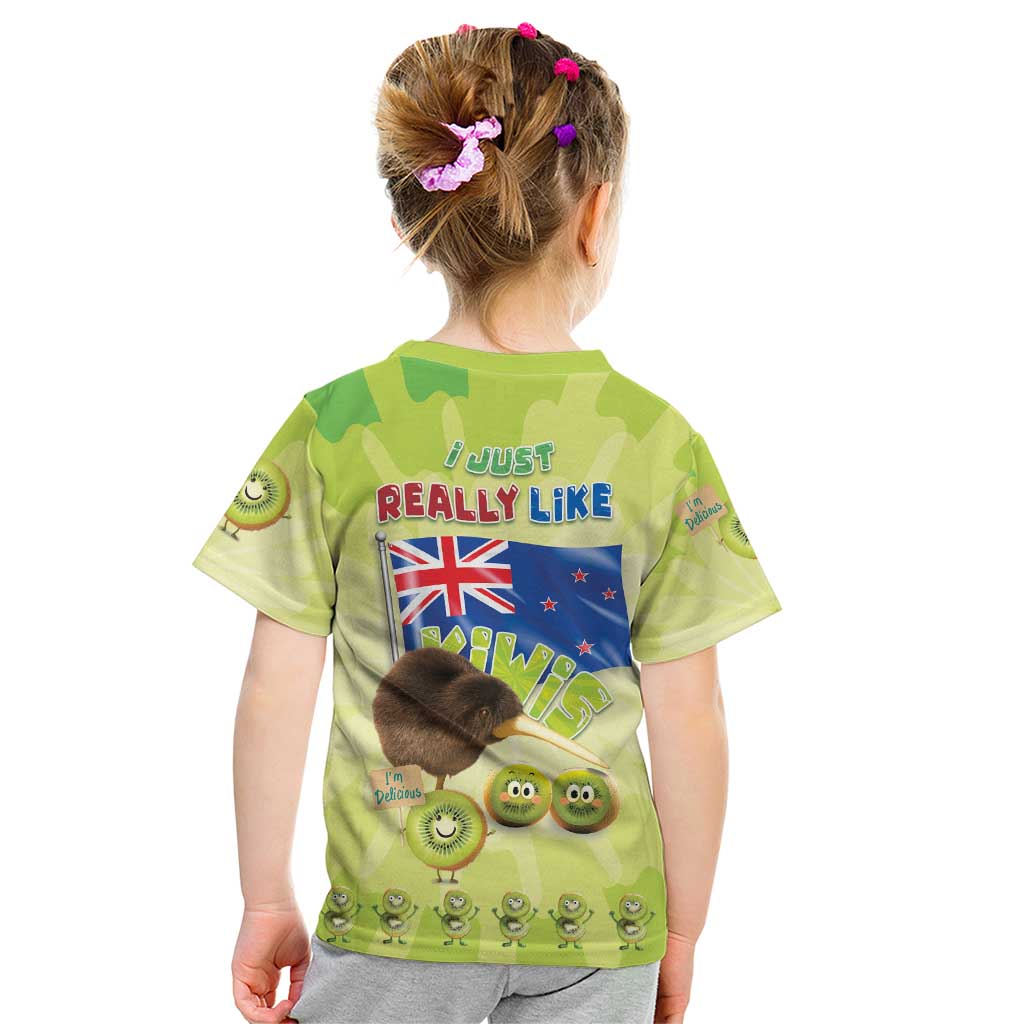 New Zealand Kiwi Kid T Shirt I Just Really Like Kiwis