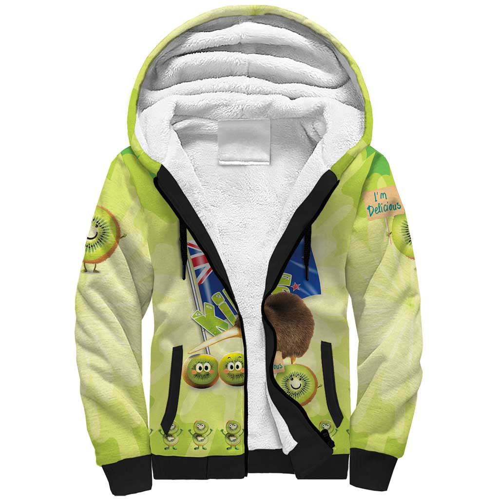New Zealand Kiwi Sherpa Hoodie I Just Really Like Kiwis DT04 Unisex Green - Polynesian Pride