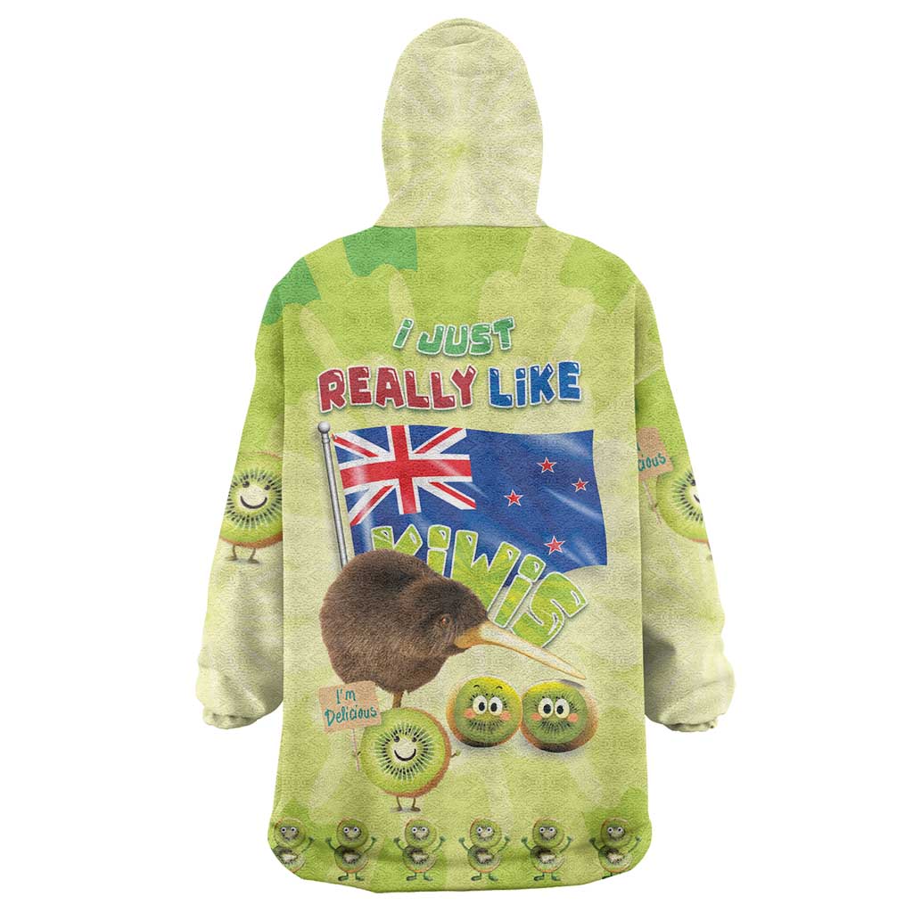 New Zealand Kiwi Wearable Blanket Hoodie I Just Really Like Kiwis DT04 - Polynesian Pride