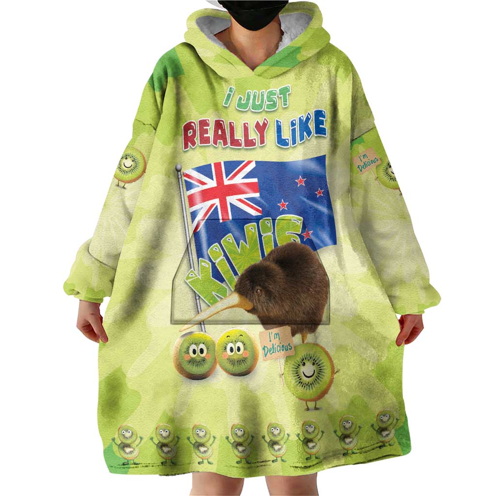 New Zealand Kiwi Wearable Blanket Hoodie I Just Really Like Kiwis DT04 - Polynesian Pride