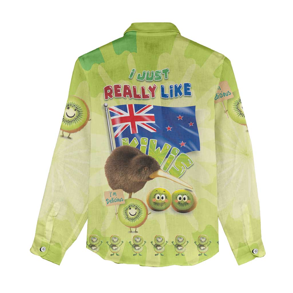 New Zealand Kiwi Women Casual Shirt I Just Really Like Kiwis