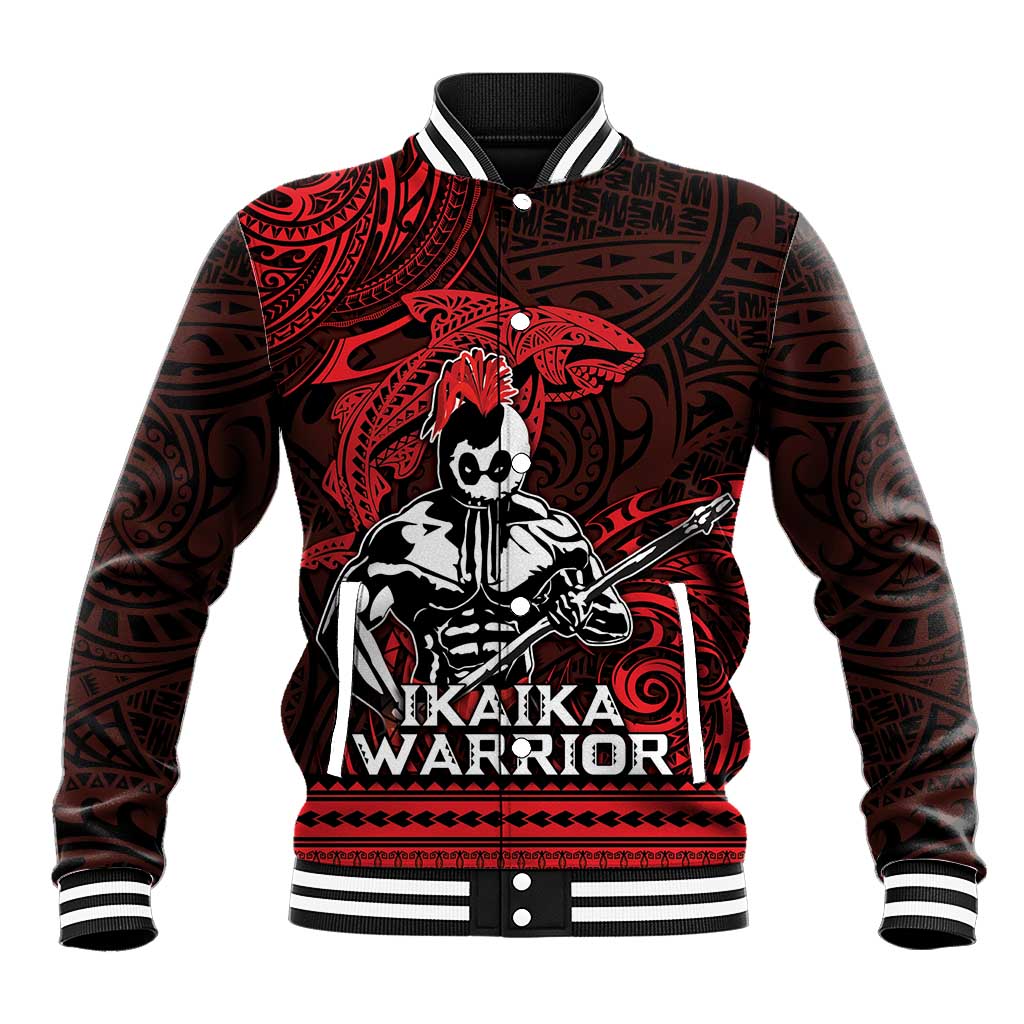 Hawaii Ikaika Warrior Baseball Jacket Hawaiian Tribal Tattoo