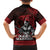 Hawaii Ikaika Warrior Family Matching Off The Shoulder Long Sleeve Dress and Hawaiian Shirt Hawaiian Tribal Tattoo