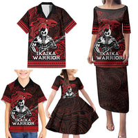 Hawaii Ikaika Warrior Family Matching Puletasi and Hawaiian Shirt Hawaiian Tribal Tattoo