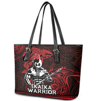 Hawaii Ikaika Warrior Leather Tote Bag Hawaiian Tribal Tattoo