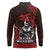 Hawaii Ikaika Warrior Long Sleeve Polo Shirt Hawaiian Tribal Tattoo