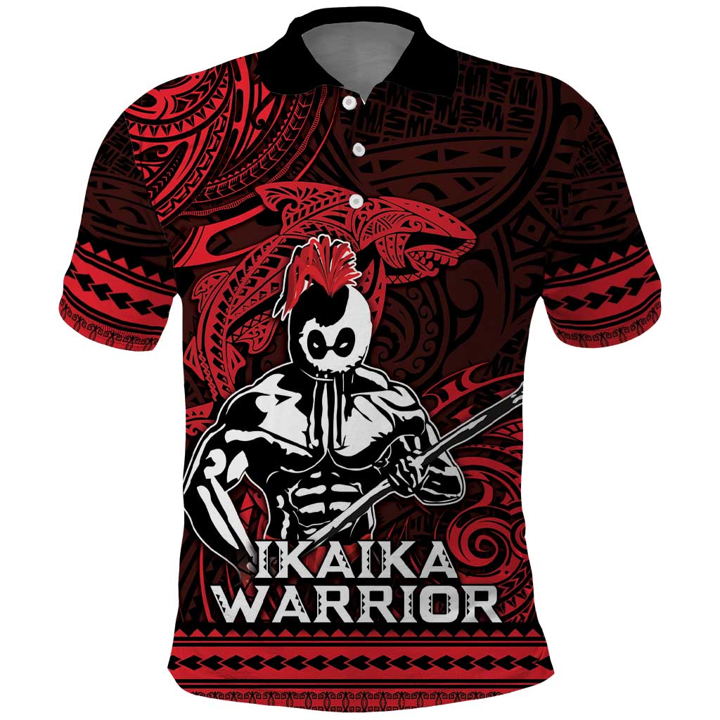 Hawaii Ikaika Warrior Polo Shirt Hawaiian Tribal Tattoo