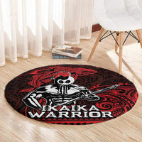 Hawaii Ikaika Warrior Round Carpet Hawaiian Tribal Tattoo