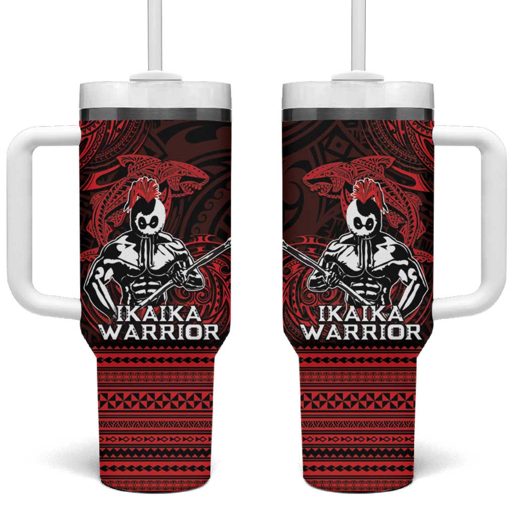 Hawaii Ikaika Warrior Tumbler With Handle Hawaiian Tribal Tattoo