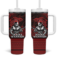 Hawaii Ikaika Warrior Tumbler With Handle Hawaiian Tribal Tattoo