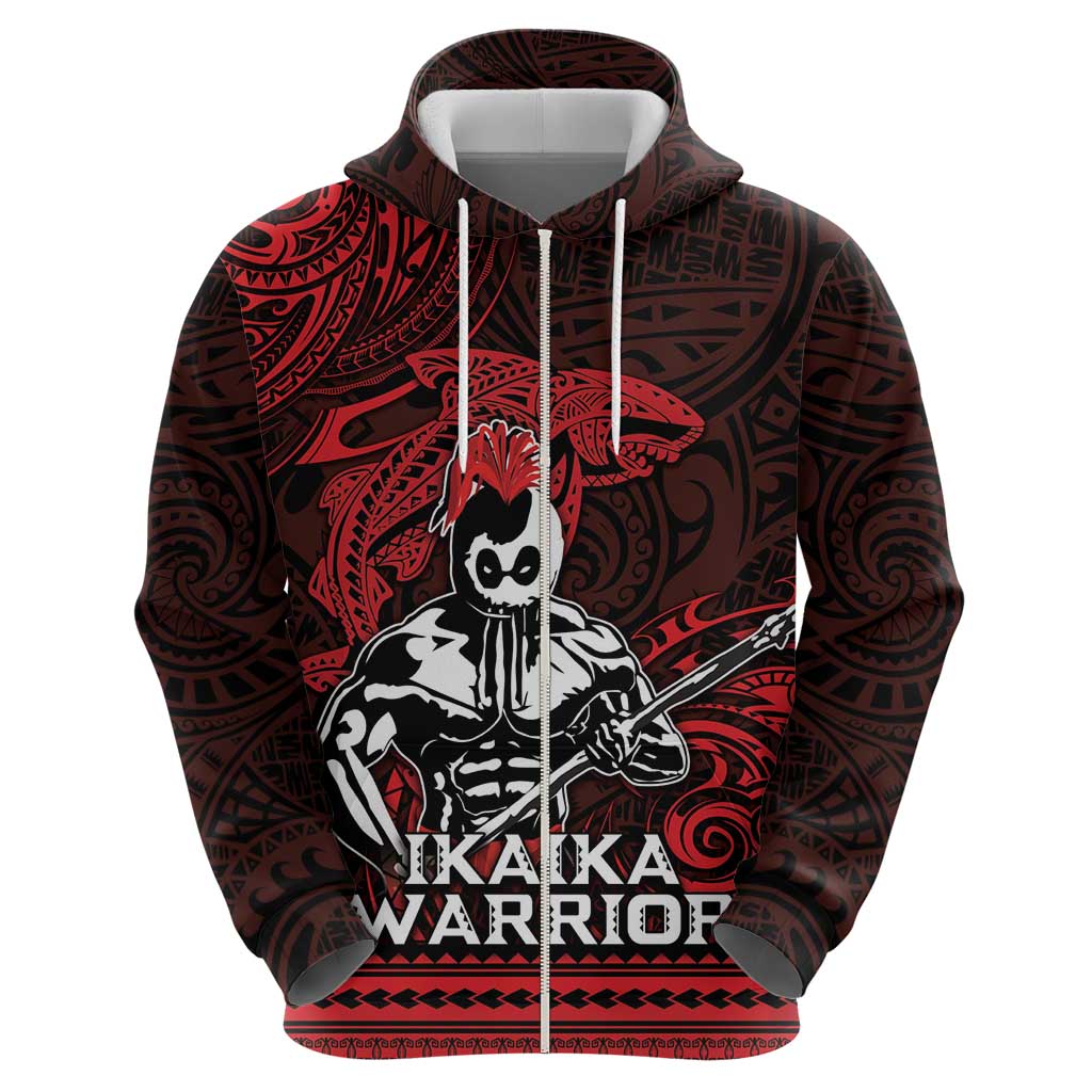 Hawaii Ikaika Warrior Zip Hoodie Hawaiian Tribal Tattoo
