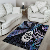 New Zealand Aotearoa Area Rug Maori Hei Manaia Purple Paua Shell