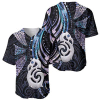 New Zealand Aotearoa Baseball Jersey Maori Hei Manaia Purple Paua Shell