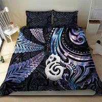 New Zealand Aotearoa Bedding Set Maori Hei Manaia Purple Paua Shell