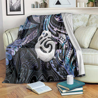 New Zealand Aotearoa Blanket Maori Hei Manaia Purple Paua Shell DT04 Purple - Polynesian Pride