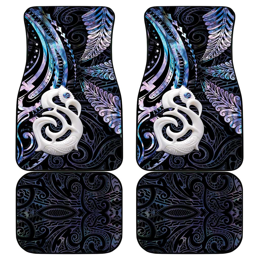 New Zealand Aotearoa Car Mats Maori Hei Manaia Purple Paua Shell DT04 - Polynesian Pride