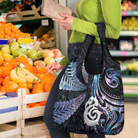 New Zealand Aotearoa Grocery Bag Maori Hei Manaia Purple Paua Shell