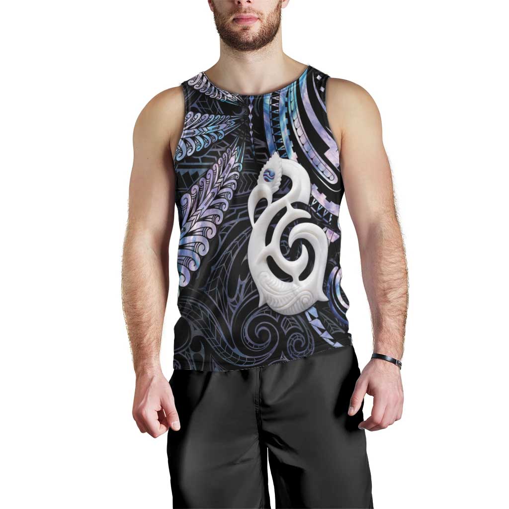 New Zealand Aotearoa Men Tank Top Maori Hei Manaia Purple Paua Shell DT04 - Polynesian Pride