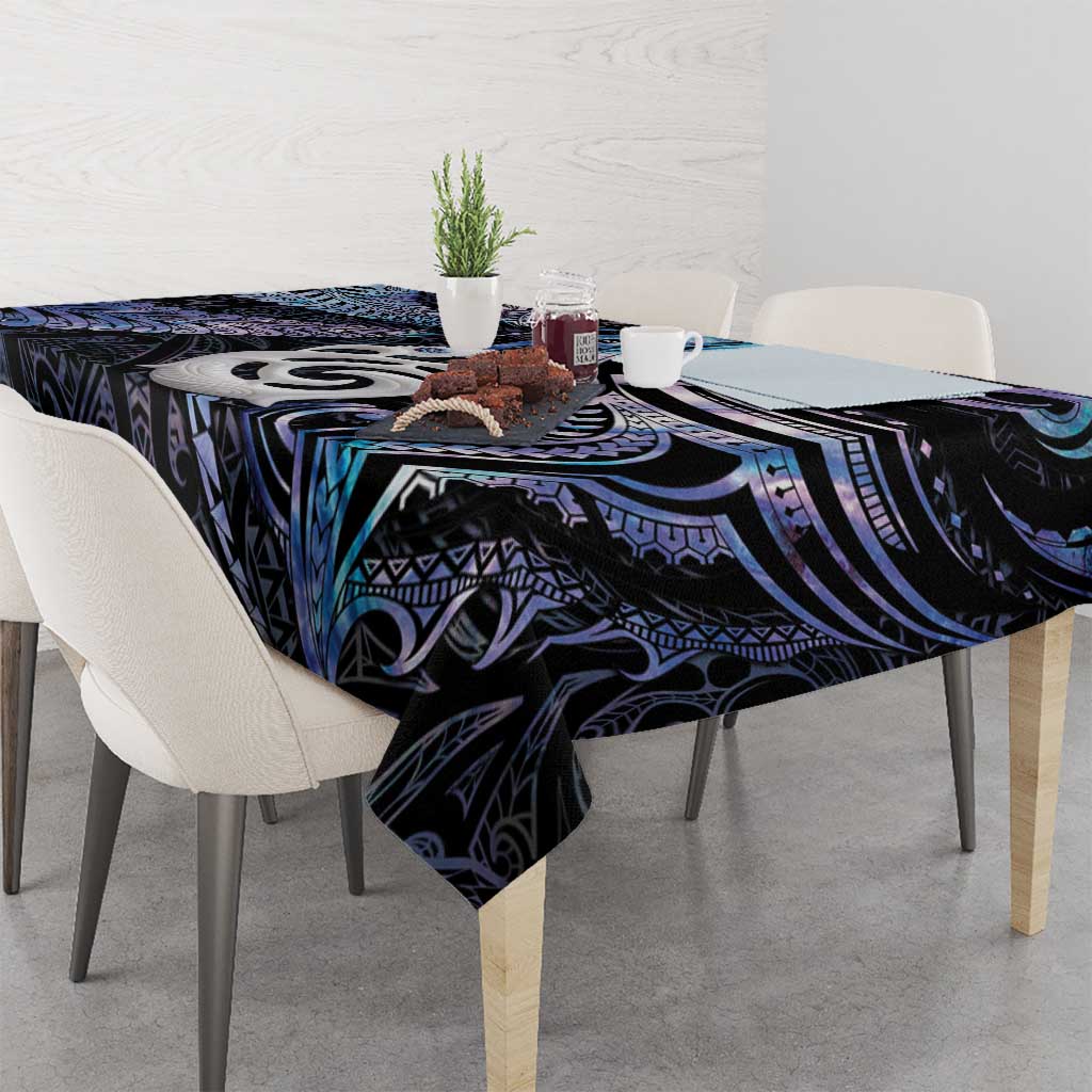 New Zealand Aotearoa Tablecloth Maori Hei Manaia Purple Paua Shell DT04 - Polynesian Pride