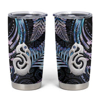 New Zealand Aotearoa Tumbler Cup Maori Hei Manaia Purple Paua Shell