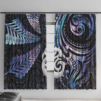 New Zealand Aotearoa Window Curtain Maori Hei Manaia Purple Paua Shell DT04 With Hooks Purple - Polynesian Pride
