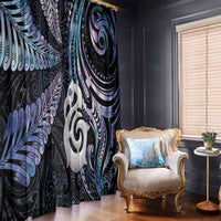 New Zealand Aotearoa Window Curtain Maori Hei Manaia Purple Paua Shell DT04 - Polynesian Pride