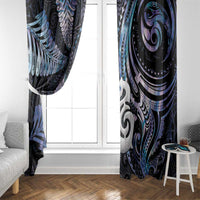 New Zealand Aotearoa Window Curtain Maori Hei Manaia Purple Paua Shell DT04 - Polynesian Pride
