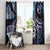 New Zealand Aotearoa Window Curtain Maori Hei Manaia Purple Paua Shell