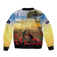 New Zealand ANZAC Day Bomber Jacket The Ode Remembrance And Poppy