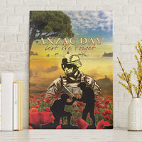 New Zealand ANZAC Day Canvas Wall Art The Ode Remembrance And Poppy DT04 Without Frame Yellow - Polynesian Pride