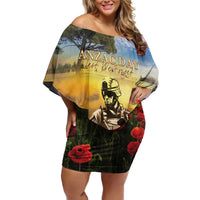 New Zealand ANZAC Day Family Matching Off Shoulder Short Dress and Hawaiian Shirt The Ode Remembrance And Poppy