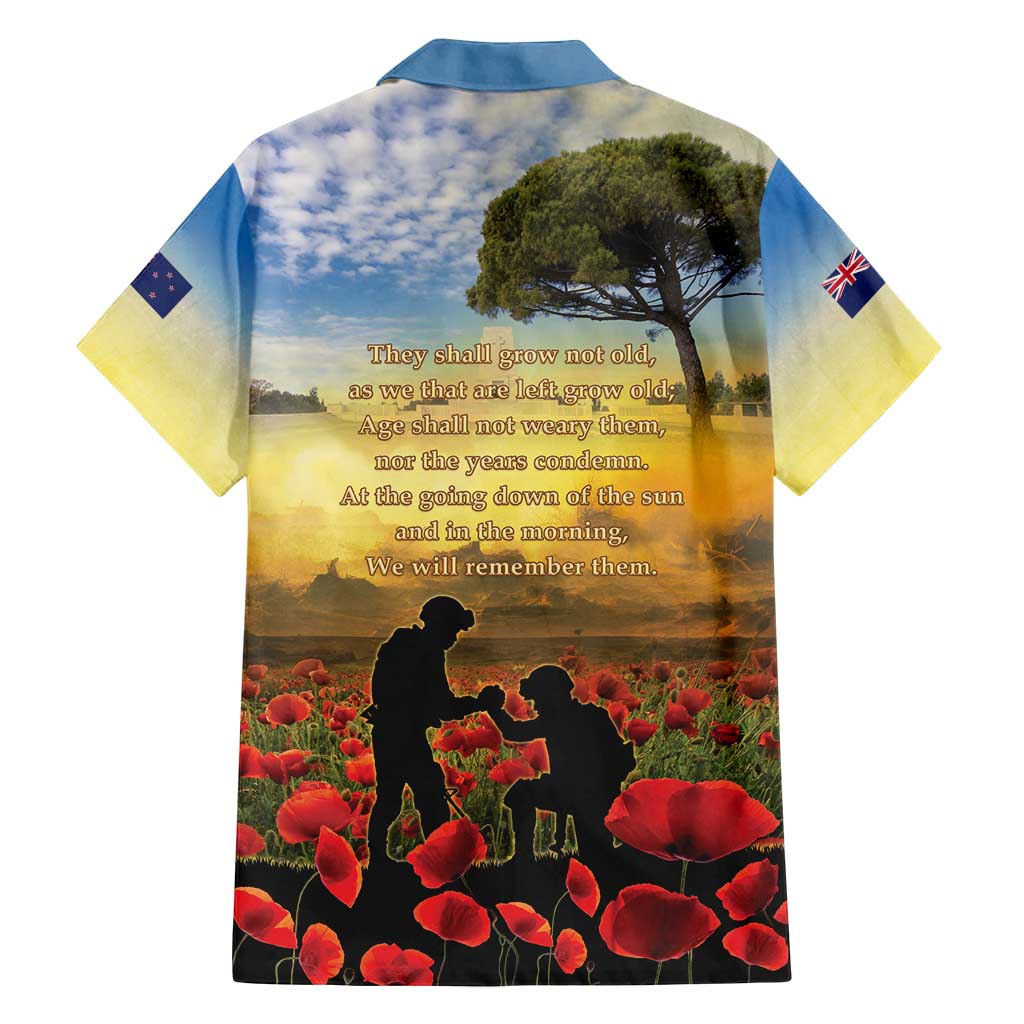 New Zealand ANZAC Day Family Matching Puletasi and Hawaiian Shirt The Ode Remembrance And Poppy