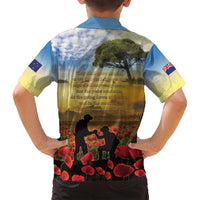 New Zealand ANZAC Day Family Matching Tank Maxi Dress and Hawaiian Shirt The Ode Remembrance And Poppy