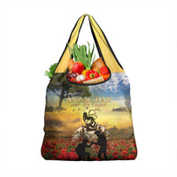 New Zealand ANZAC Day Grocery Bag The Ode Remembrance And Poppy