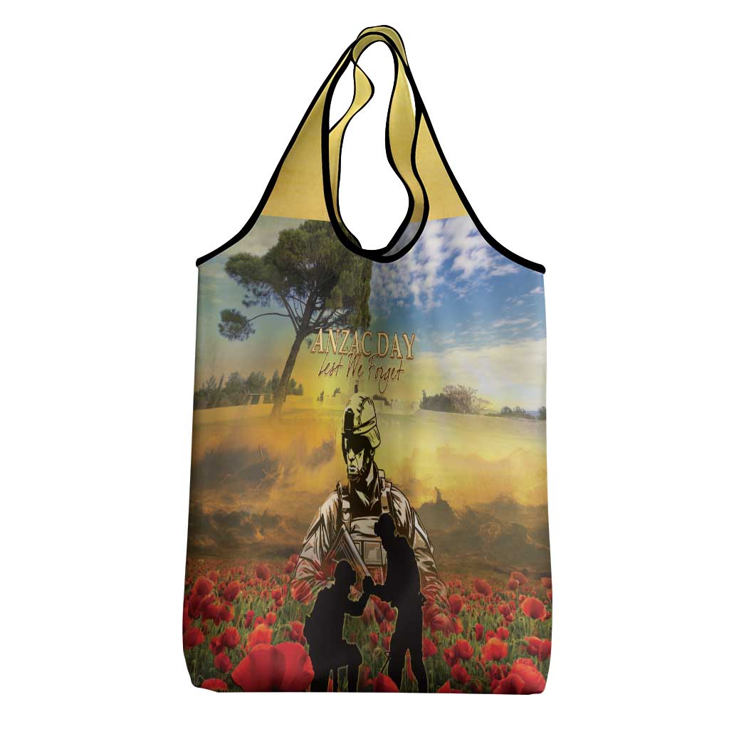 New Zealand ANZAC Day Grocery Bag The Ode Remembrance And Poppy