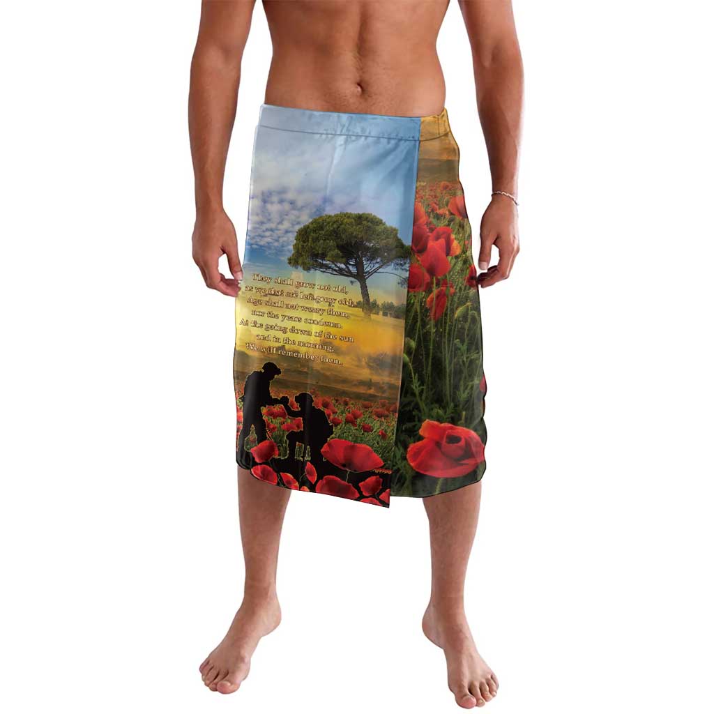 New Zealand ANZAC Day Lavalava The Ode Remembrance And Poppy