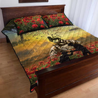 New Zealand ANZAC Day Quilt Bed Set The Ode Remembrance And Poppy