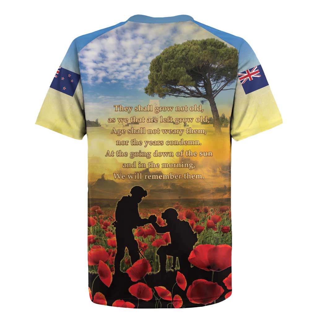 New Zealand ANZAC Day Rugby Jersey The Ode Remembrance And Poppy