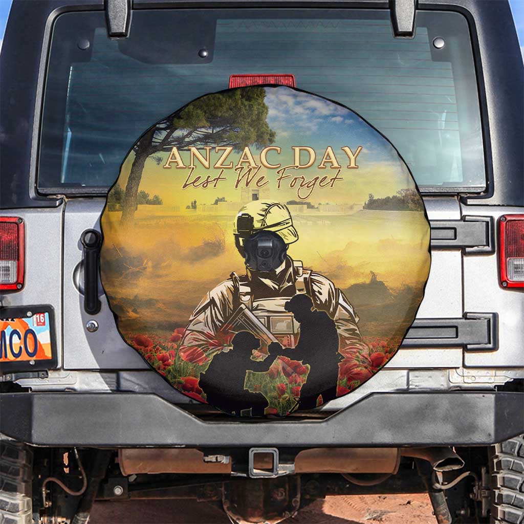 New Zealand ANZAC Day Spare Tire Cover The Ode Remembrance And Poppy