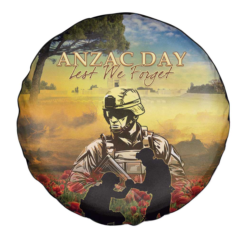 New Zealand ANZAC Day Spare Tire Cover The Ode Remembrance And Poppy