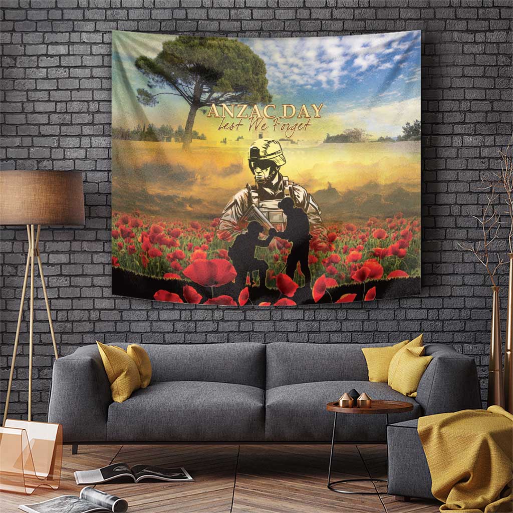 New Zealand ANZAC Day Tapestry The Ode Remembrance And Poppy