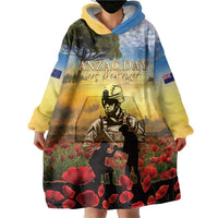 New Zealand ANZAC Day Wearable Blanket Hoodie The Ode Remembrance And Poppy DT04 - Polynesian Pride