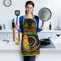 Vanuatu Language Week Apron Boar Tusk Warrior Tribal Floral Pattern