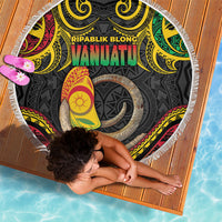 Vanuatu Language Week Beach Blanket Boar Tusk Warrior Tribal Floral Pattern