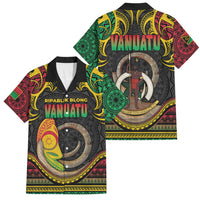 Vanuatu Language Week Family Matching Puletasi and Hawaiian Shirt Boar Tusk Warrior Tribal Floral Pattern