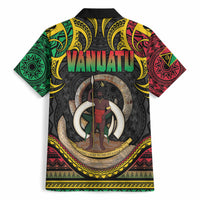 Vanuatu Language Week Hawaiian Shirt Boar Tusk Warrior Tribal Floral Pattern